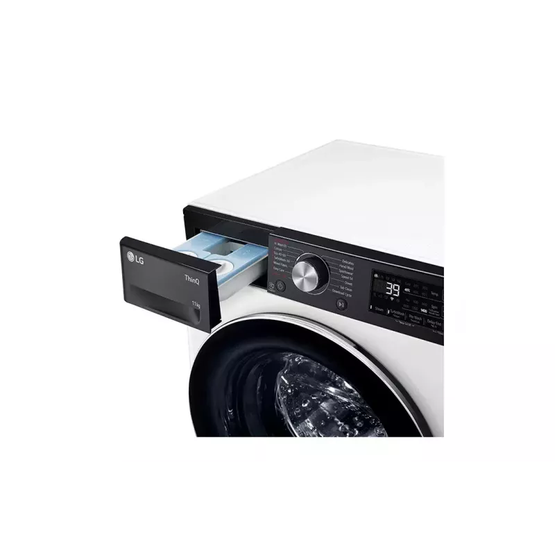 LG F4WR711S3HA pesumasin eestlaetav 11 kg 1360 p/min must, valge