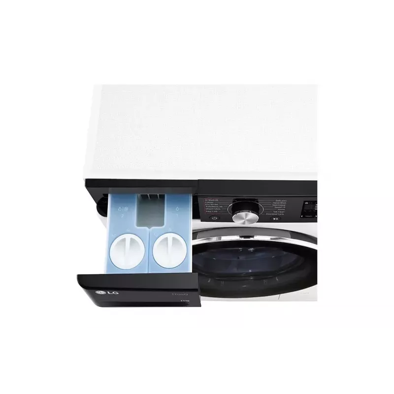 LG F4WR711S3HA pesumasin eestlaetav 11 kg 1360 p/min must, valge
