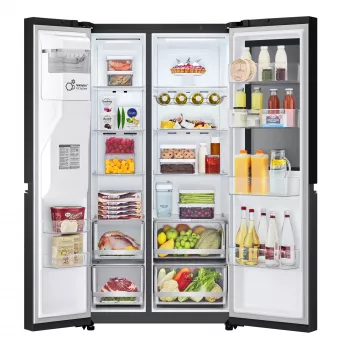 LG InstaView GSGV81EPLL külmik side-by-side, eraldiseisev, 635 L, must