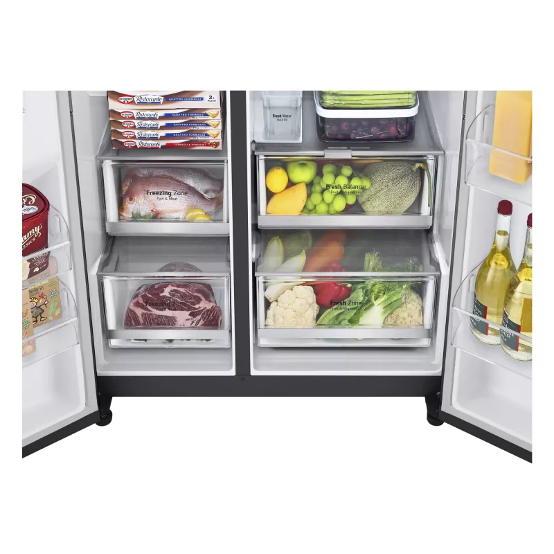 LG InstaView GSGV81EPLL külmik side-by-side, eraldiseisev, 635 L, must