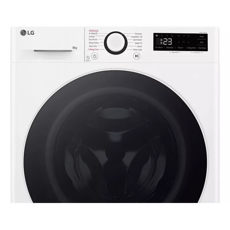 LG F2WR508S0W pesumasin Eestlaetav 8 kg 1160 RPM Must, Valge