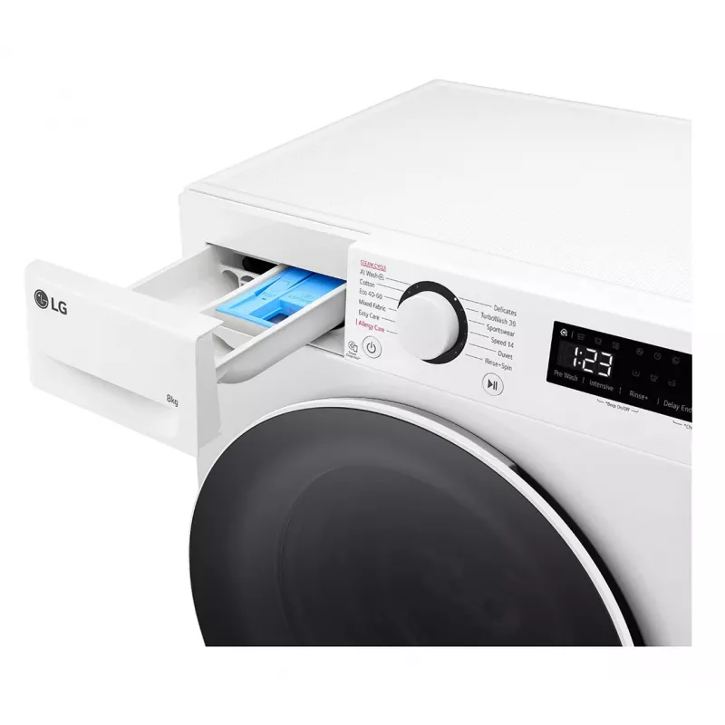 LG F2WR508S0W pesumasin Eestlaetav 8 kg 1160 RPM Must, Valge