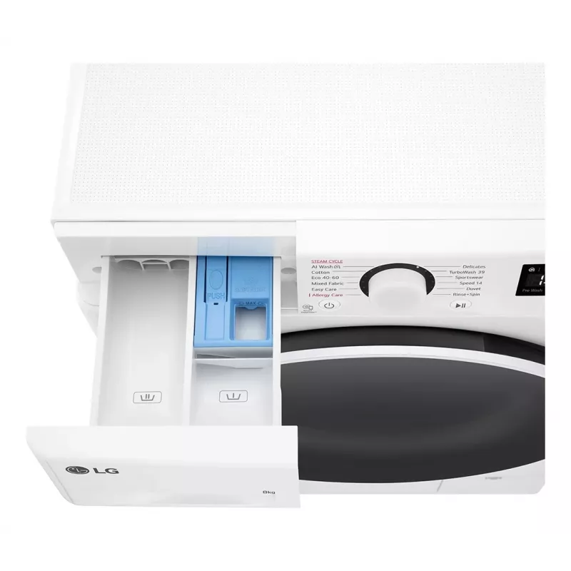 LG F2WR508S0W pesumasin Eestlaetav 8 kg 1160 RPM Must, Valge