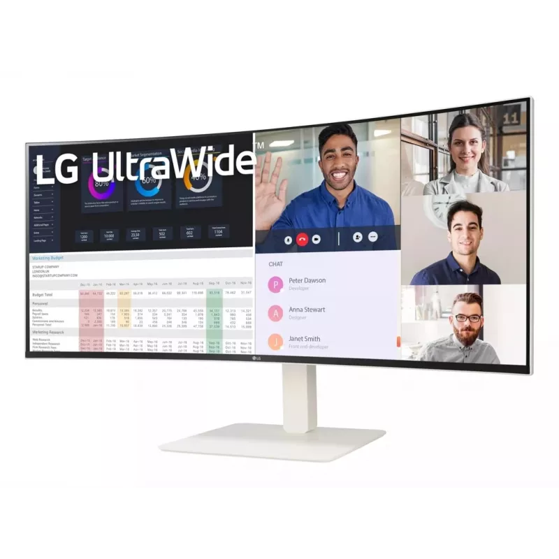 LG 38WR85QC-W arvutimonitor 96,5 cm (38 tolli) 3840 x 1600 pikslit UltraWide Quad HD LCD Valge