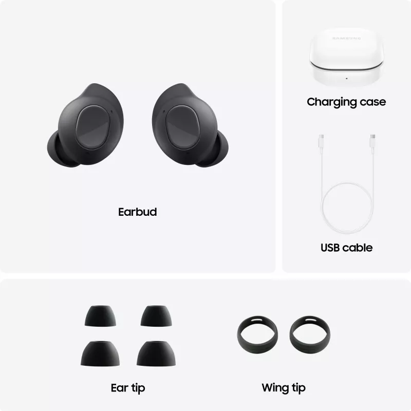Samsung GALAXY BUDS FE GRAPHITE Kõrvaklapid True Wireless Stereo (TWS) Kõrvasisesed Kõned/Muusika/Sport/Igapäevane Bluetooth