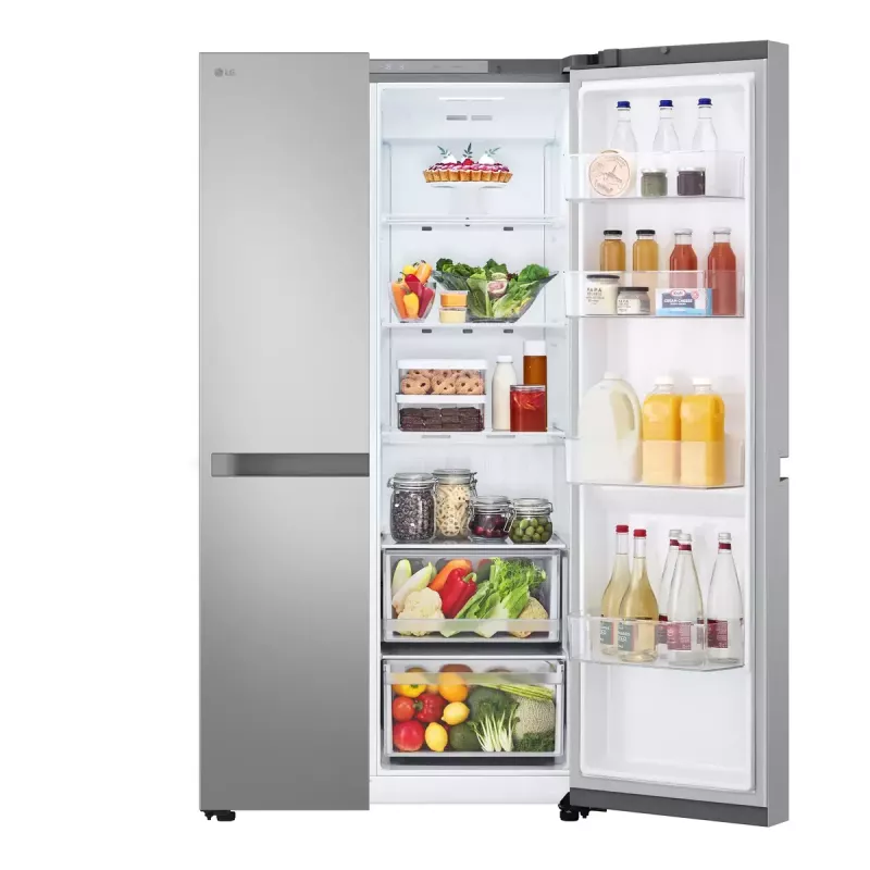 LG NatureFRESH GSBC40PYPE Ameerika stiilis külmik-sügavkülmik - Prime Silver - E energiaklass
