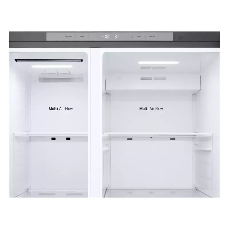 LG NatureFRESH GSBC40PYPE Ameerika stiilis külmik-sügavkülmik - Prime Silver - E energiaklass