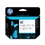 HP 91 fotoprindipea must ja helehall, HP DesignJet Z6100 printeriseeria, termiline tindiprinter, must, Singapur, 28 mm, 143 mm