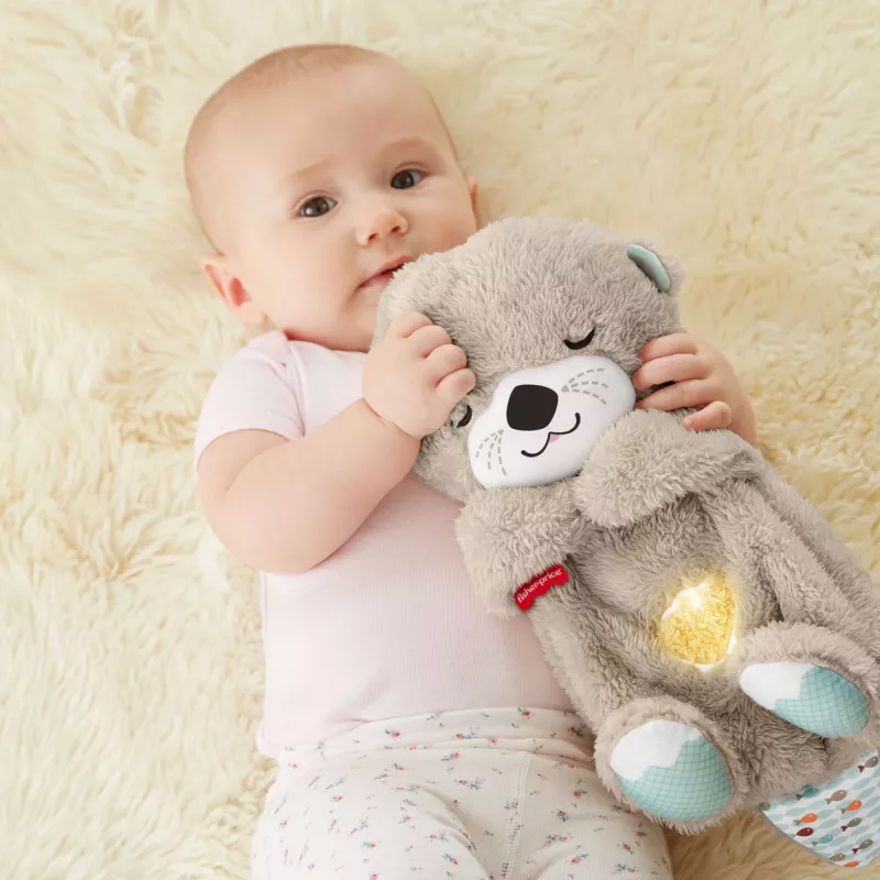 Fisher-Price Soothe 'n Snuggle Otter, pehme beebimänguasi, helimasin hingamisliigutusega