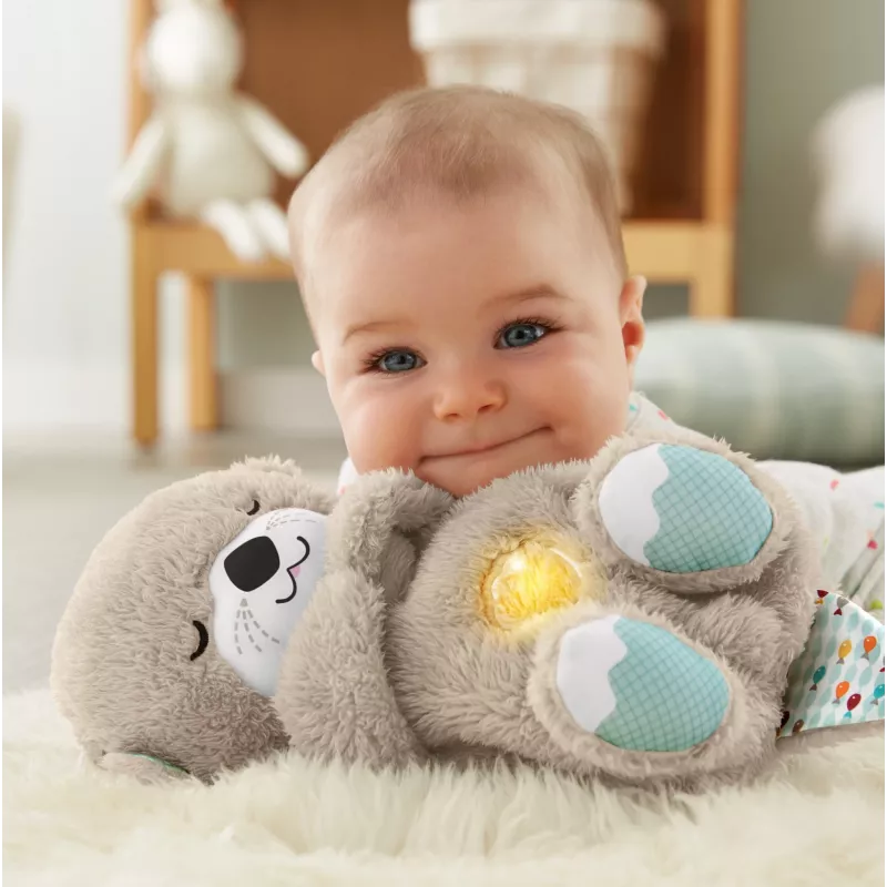 Fisher-Price Soothe 'n Snuggle Otter, pehme beebimänguasi, helimasin hingamisliigutusega