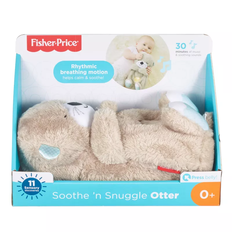 Fisher-Price Soothe 'n Snuggle Otter, pehme beebimänguasi, helimasin hingamisliigutusega