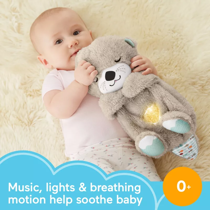 Fisher-Price Soothe 'n Snuggle Otter, pehme beebimänguasi, helimasin hingamisliigutusega
