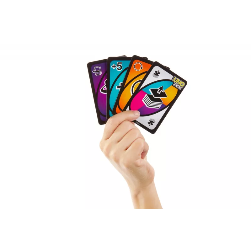 Games UNO FLIP kaardimäng värvipimedatele juurdepääsetava pakiga lastele, täiskasvanutele ja pereõhtuteks