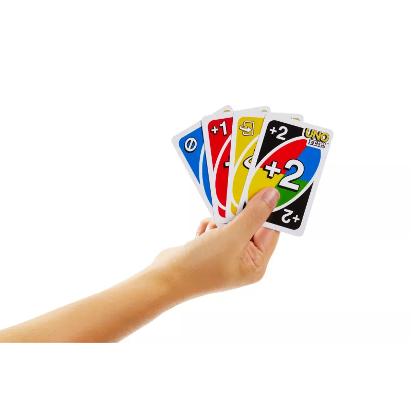 Games UNO FLIP kaardimäng värvipimedatele juurdepääsetava pakiga lastele, täiskasvanutele ja pereõhtuteks