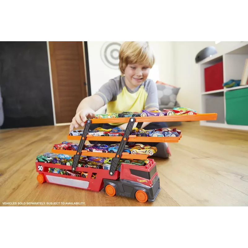 Hot Wheels City Mega Hauler hoiustamisega kuni 50le 1:64 mõõtkavas autole vanusele 3 ja vanemad