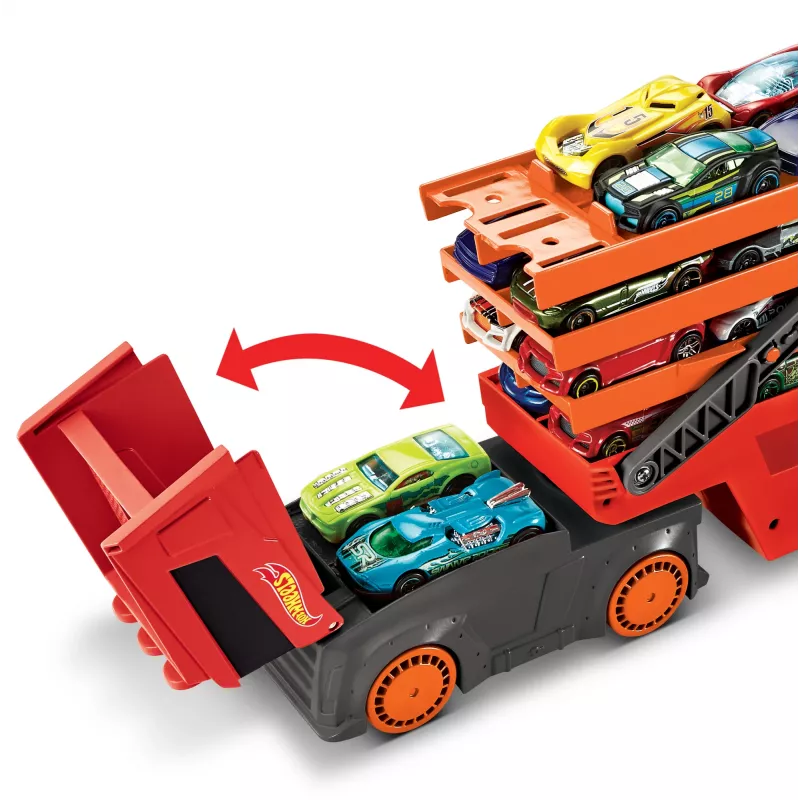 Hot Wheels City Mega Hauler hoiustamisega kuni 50le 1:64 mõõtkavas autole vanusele 3 ja vanemad