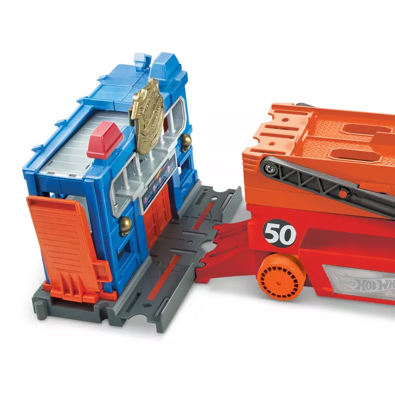 Hot Wheels City Mega Hauler hoiustamisega kuni 50le 1:64 mõõtkavas autole vanusele 3 ja vanemad