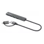 Manhattan USB-C & USB-A Combo Dock/Hub, pordid (4): USB-A (x4), 5 Gbps (USB 3.2 Gen1 ehk USB 3.0), USB-toide (välist toiteallikat pole vaja), kaabel 25 cm