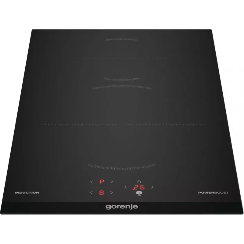 Gorenje Induktionshäll GI3201BC, must, sisseehitatav, 30 cm, tsooniga induktsioonpliit, klaaskeraamiline, 2 tsooni