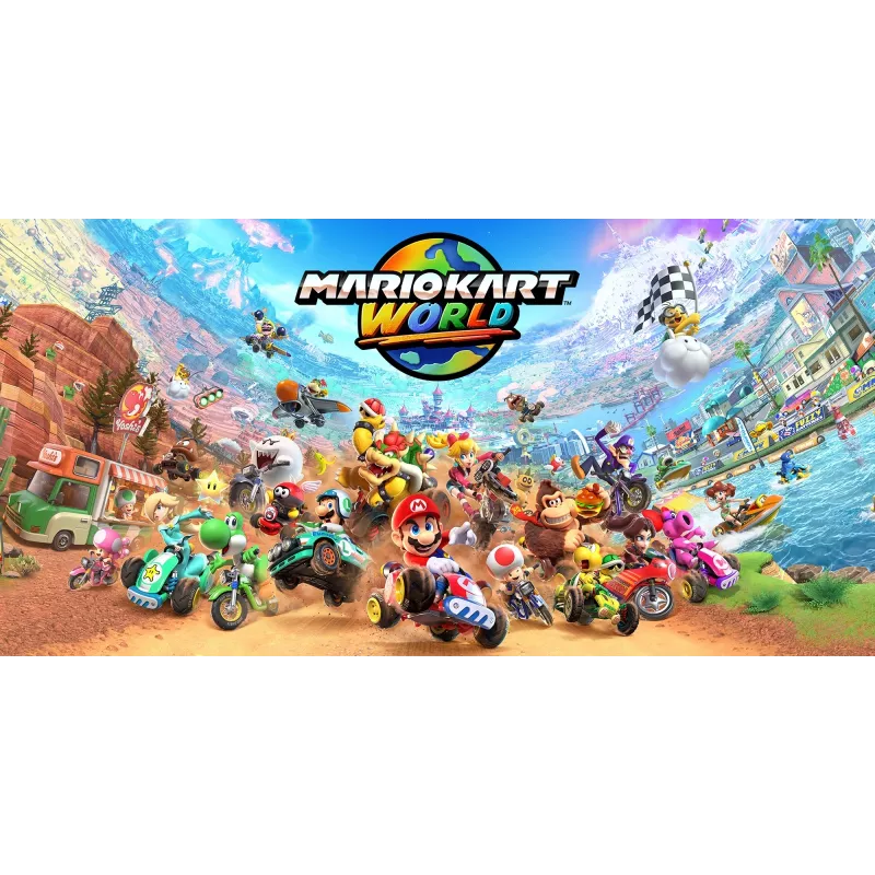 Nintendo Mario Kart World, Nintendo Switch 2, mitmikmängurežiim, füüsiline andmekandja