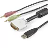 StarTech.com 6 ft 4-ühes USB DVI KVM-kaabel koos heli ja mikrofoniga