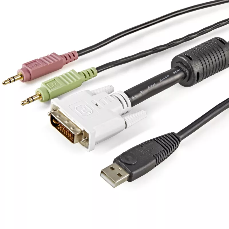 StarTech.com 6 ft 4-ühes USB DVI KVM-kaabel koos heli ja mikrofoniga