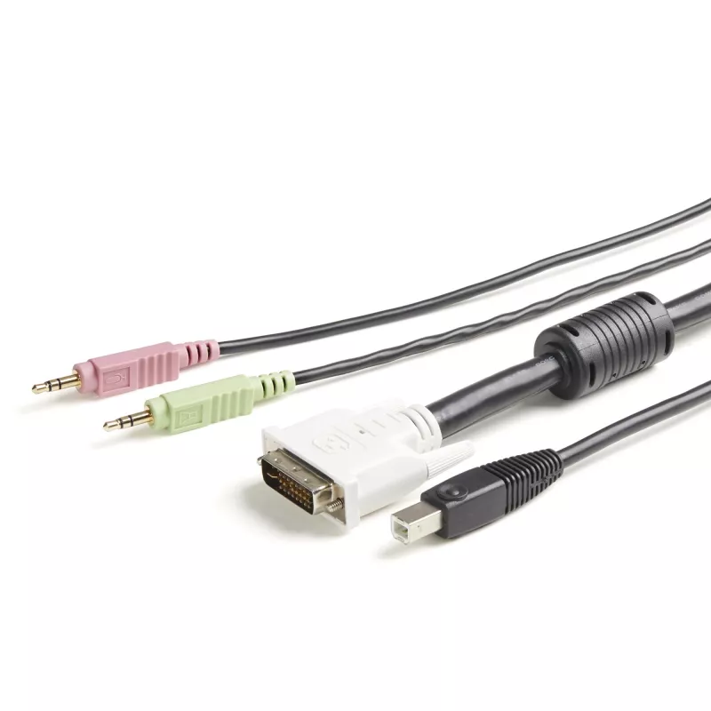 StarTech.com 6 ft 4-ühes USB DVI KVM-kaabel koos heli ja mikrofoniga