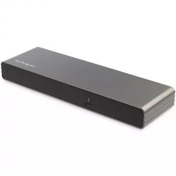 StarTech.com Thunderbolt 3 dokk – kahe 4K 60 Hz monitoriga TB3 sülearvuti dokkimisjaam DisplayPorti, HDMI ja 1080p VGA-ga – 85 W toiteedastus ja laadimine – 2x USB-A, Ethernet – Mac ja Windows