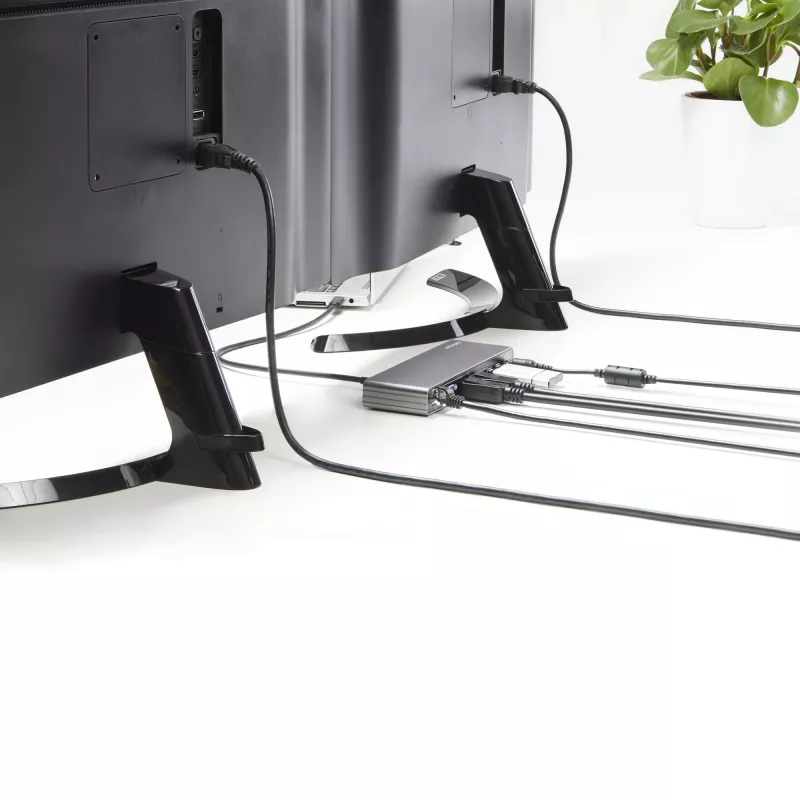 StarTech.com Thunderbolt 3 dokk – kahe 4K 60 Hz monitoriga TB3 sülearvuti dokkimisjaam DisplayPorti, HDMI ja 1080p VGA-ga – 85 W toiteedastus ja laadimine – 2x USB-A, Ethernet – Mac ja Windows
