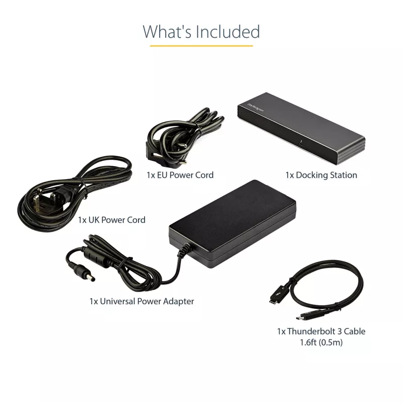 StarTech.com Thunderbolt 3 dokk – kahe 4K 60 Hz monitoriga TB3 sülearvuti dokkimisjaam DisplayPorti, HDMI ja 1080p VGA-ga – 85 W toiteedastus ja laadimine – 2x USB-A, Ethernet – Mac ja Windows