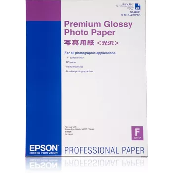 Epson Premium Glossy Photo Paper, DIN A2, 255g/m², 25 lehte