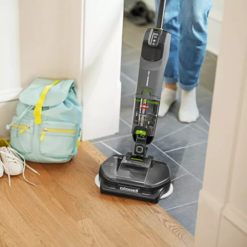 Bissell SpinWave + Vac Pet Pro akutoitel pulkpuhasti kuiv- ja märgpuhastuseks Tsükloniline Tolmukott 0,4 L Must, Hall