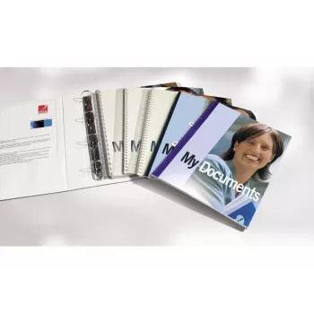 GBC Filestrip WireBind & ClickBind PVC, valge, polüvinüülkloriid (PVC), A4, 245 g, 100 tk, Egiptus