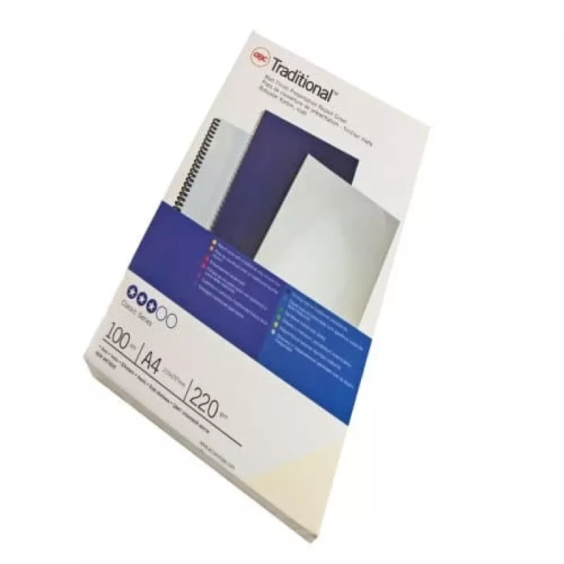 GBC Köitmiskaaned A4 Tavalised 250 g/m², A4, Kartong, Valge, Matt, 100 lehte, 2,2 kg