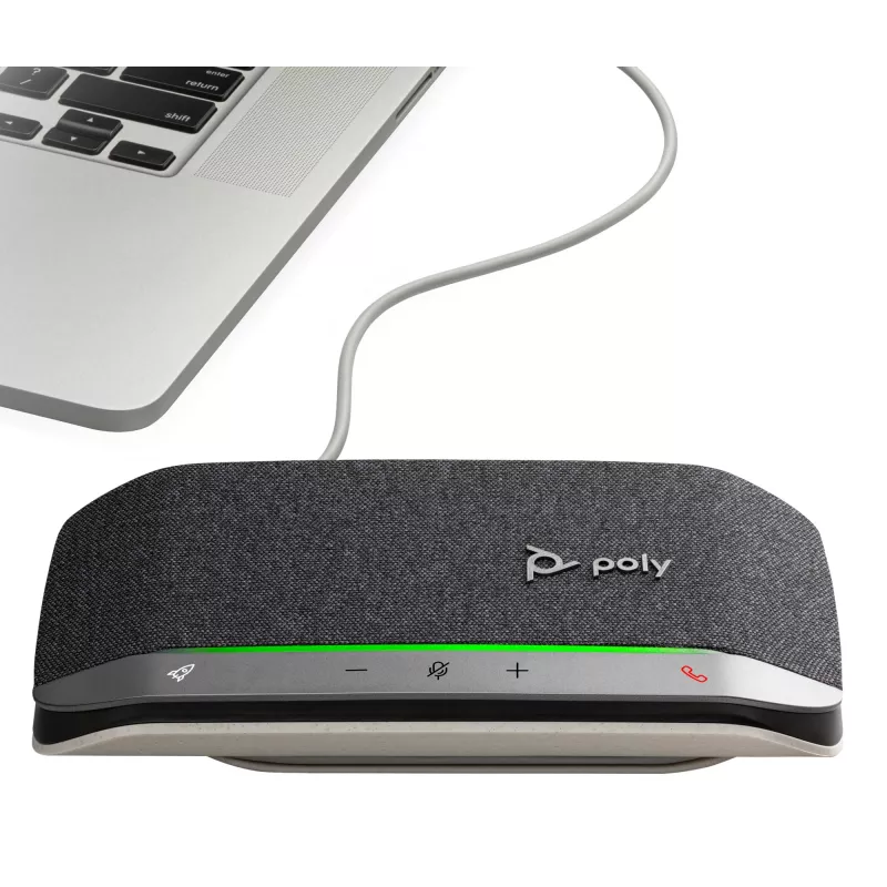 HP Poly Sync 20 USB-A kõlaritelefon, arvuti, hõbedane, 0,715 m, IP64, Windows 10, Windows 11, MacOS