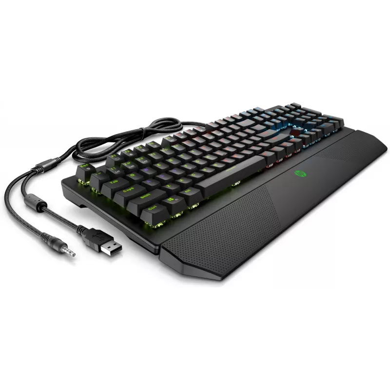 HP Pavilion Gaming klaviatuur 800, täissuuruses (100%), juhtmega, USB, mehaaniline, must