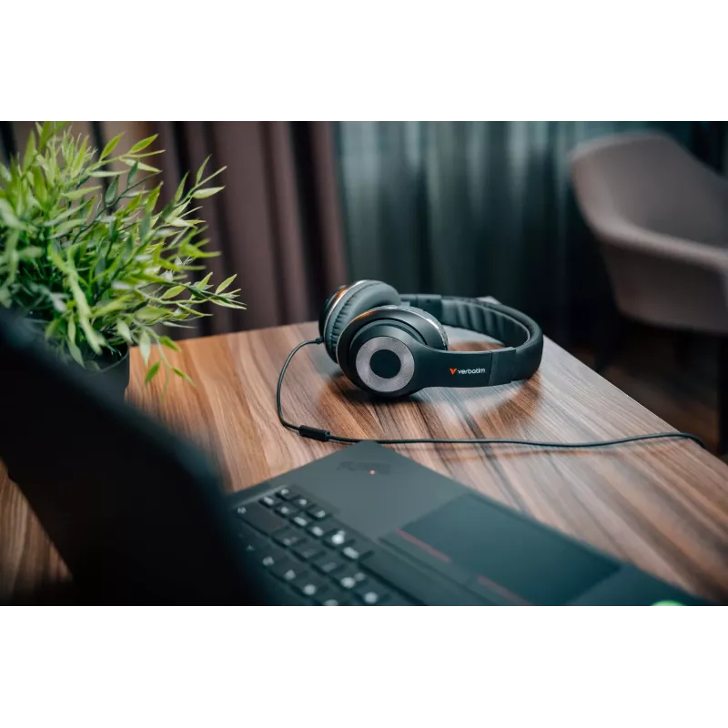 Verbatim TruSound USB-C peakomplekt, juhtmega, muusika/igapäevane, 20 - 20000 Hz, 200,9 g, peakomplekt, must