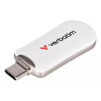 Verbatim Plectra USB-C mälupulk valge 128 GB, 128 GB, USB-tüüp C, 3.2 Gen 1 (3.1 Gen 1), 100 MB/s, korgita, valge