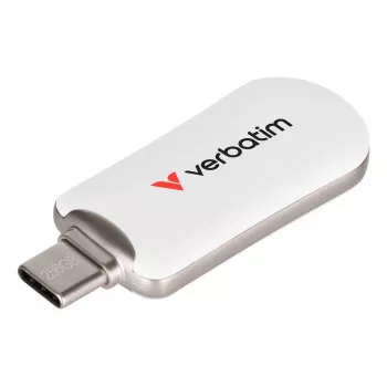 Verbatim Plectra USB-C mälupulk valge 256 GB, 256 GB, USB USB-C, 3.2 Gen 1 (3.1 Gen 1), 100 MB/s, korgita, valge