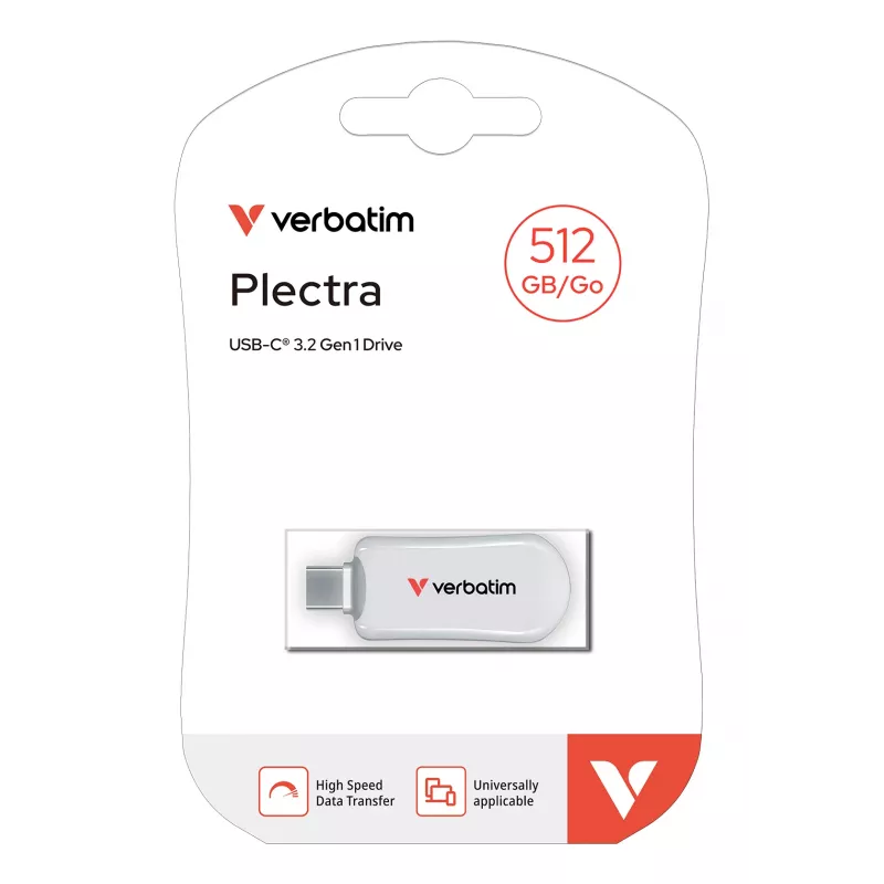 Verbatim Plectra USB-C mälupulk Valge 512 GB