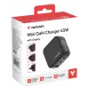 Verbatim Mini GaN laadija 65W ekraaniga, sisetingimustesse, AC, 20 V, must