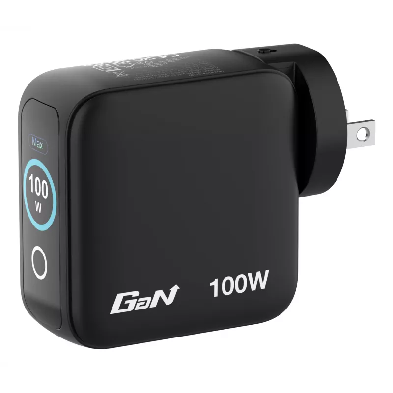 Verbatim Mini GaN laadija 100 W ekraaniga, siseruumidesse, vahelduvvool, 20 V, must
