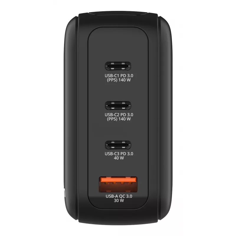 Verbatim Mini GaN Charger 140W koos Display, Indoor, AC, 28 V, Must