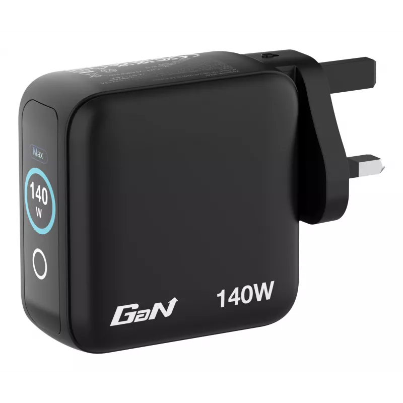 Verbatim Mini GaN Charger 140W koos Display, Indoor, AC, 28 V, Must