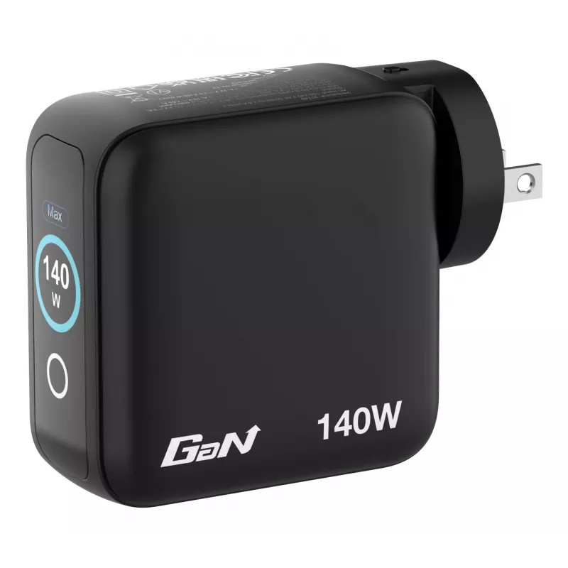 Verbatim Mini GaN Charger 140W koos Display, Indoor, AC, 28 V, Must