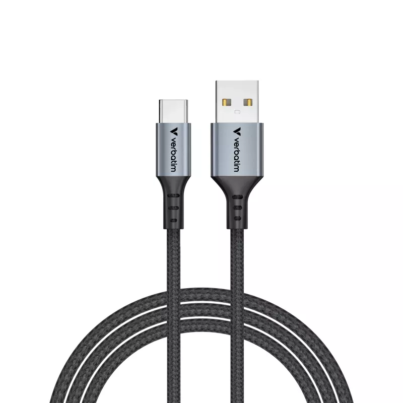 Verbatimi sünkroonimis- ja laadimiskaabel USB-A – USB-C 120 cm, 1.2 m, USB A, USB C, USB 2.0, 0.48 Gbit/s, must