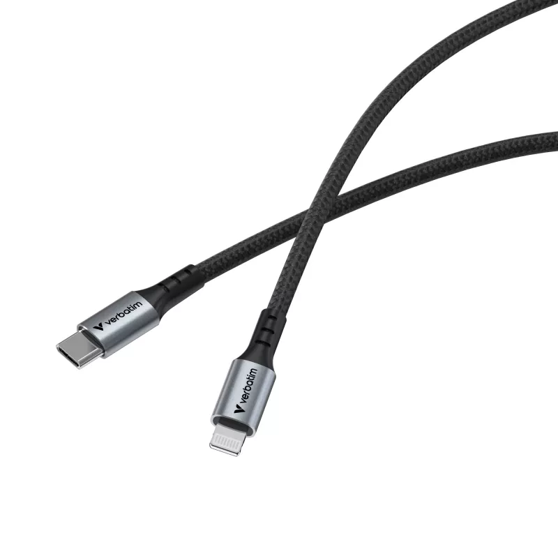 Verbatim Sync & Charge kaabel USB-C Lightningule 120 cm, 1.2 m, Lightning, USB C, isane, isane, must