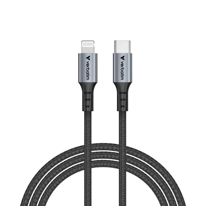 Verbatim Sync & Charge kaabel USB-C Lightningule 120 cm, 1.2 m, Lightning, USB C, isane, isane, must