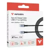 Verbatim Sync & Charge kaabel USB-C Lightningule 120 cm, 1.2 m, Lightning, USB C, isane, isane, must