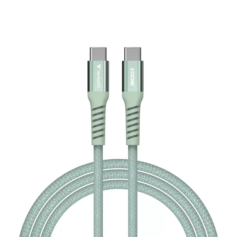 Verbatim Sync & Charge magnetkaabel - 100W USB-C kuni USB-C 120 cm roheline
